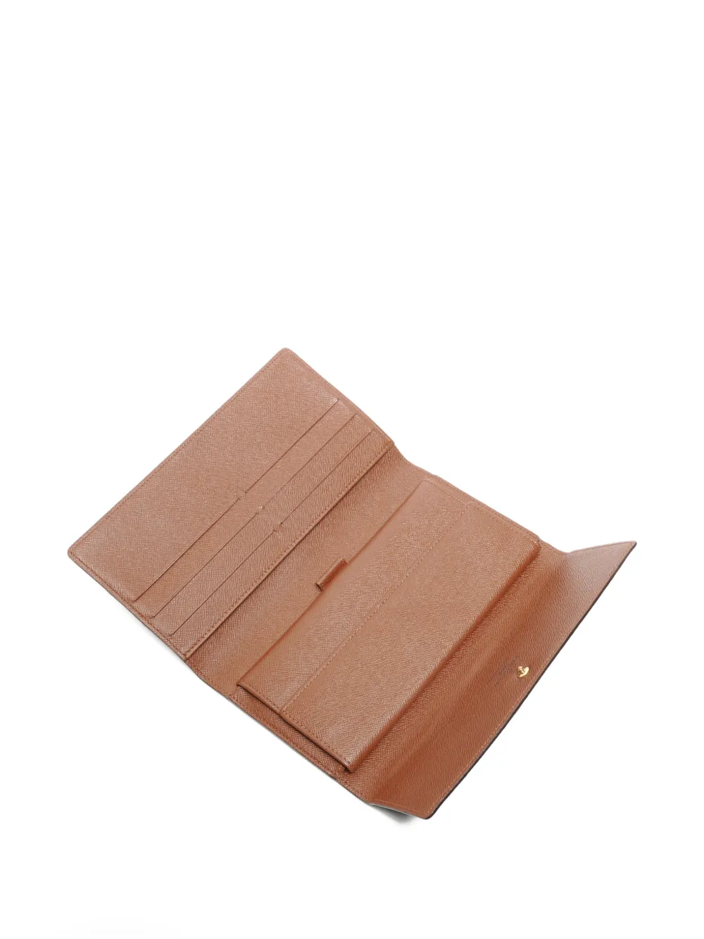 Pre-owned Louis Vuitton 2003 Porte Tresor Monogram Wallet In Brown