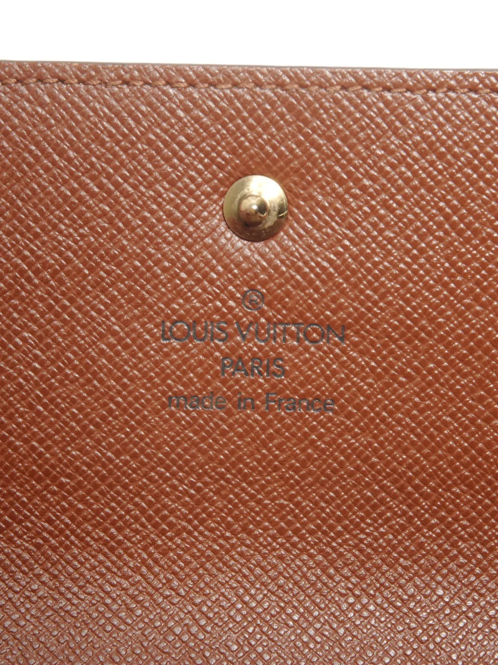 Pre-owned Louis Vuitton 2003 Porte Tresor Monogram Wallet In Brown