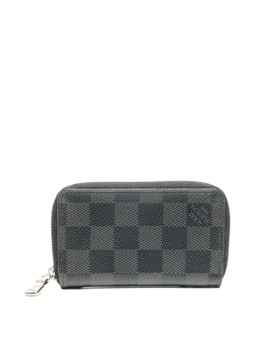 Click to view more detailed imagery on our partner's website Pre-owned Louis Vuitton 2019 Damier Graphite Zip Coin Purse In Gray