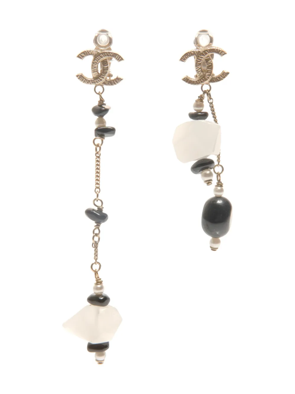 CHANEL Pre-Owned 2005 CC stones earrings - Oro