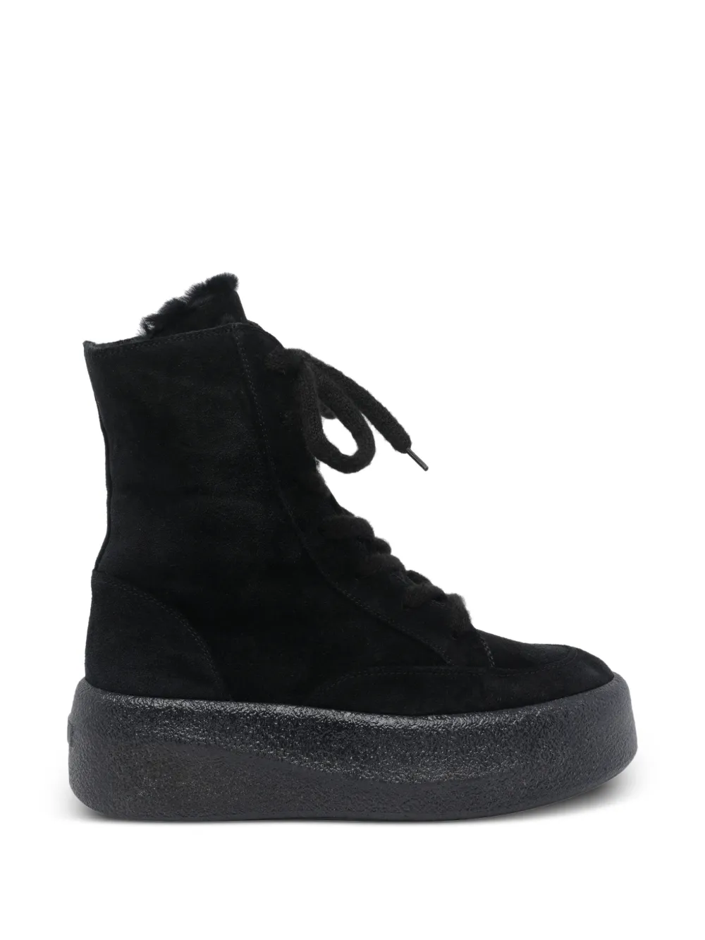 Vic Matie Round-toe Lace-up Boots In Black