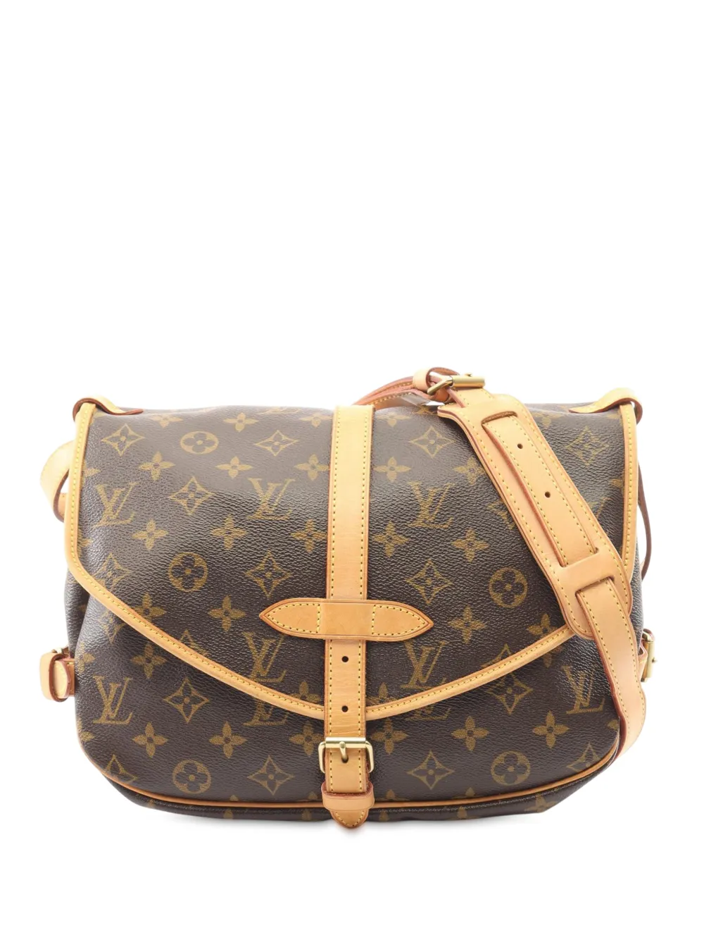 Louis Vuitton Pre-Owned Borsa a tracolla Saumur 30 con monogramma 2006 - Marrone