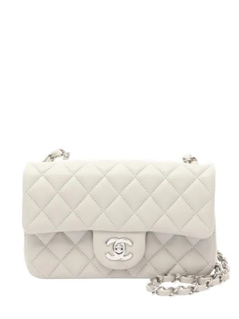 CHANEL Pre-Owned 2019 Mini Rectangular Classic Lambskin Single Flap shoulder bag