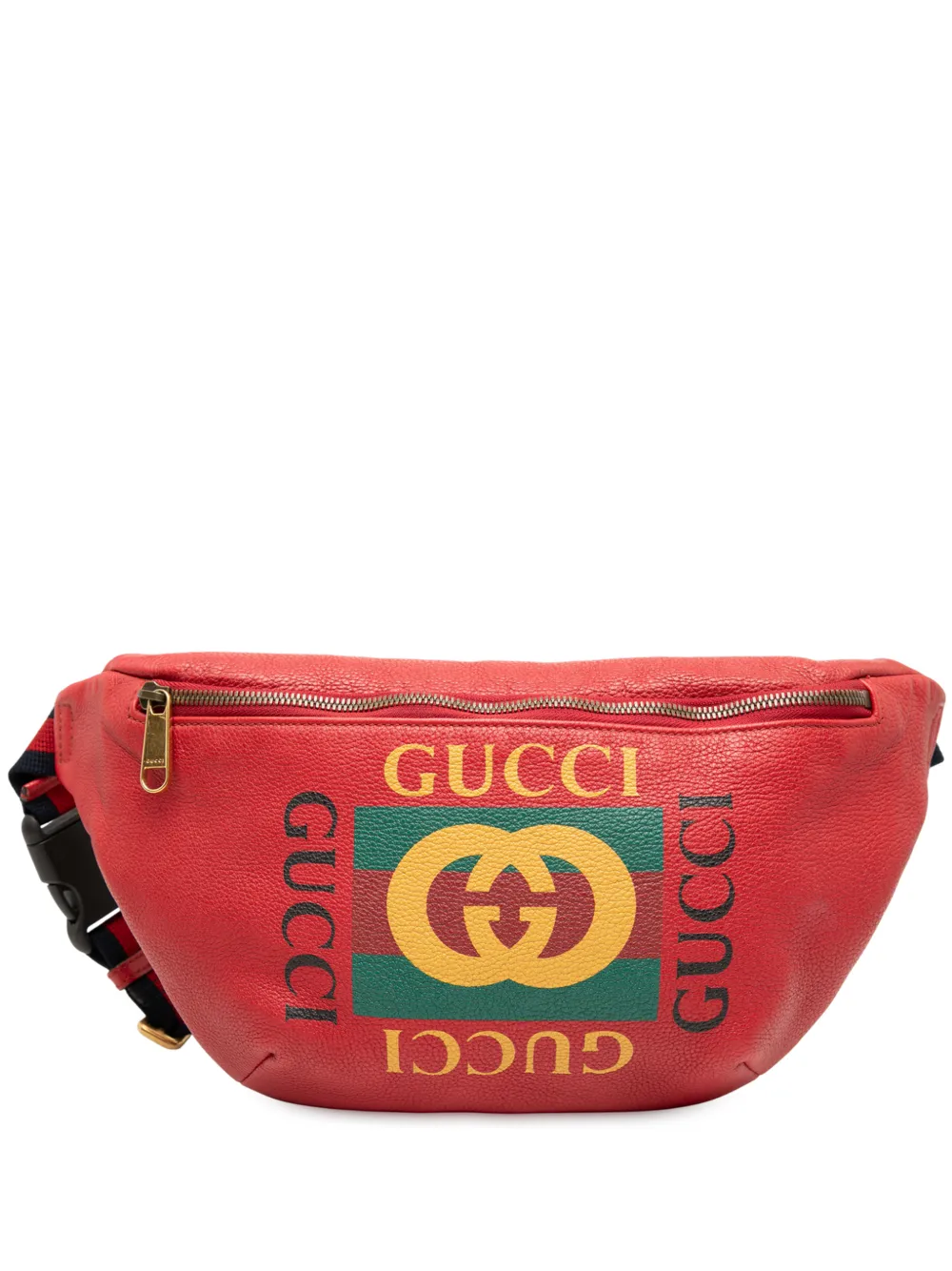 Gucci Pre-Owned Marsupio in pelle di vitello pieno fiore con logo 2000-2015 - Rosso