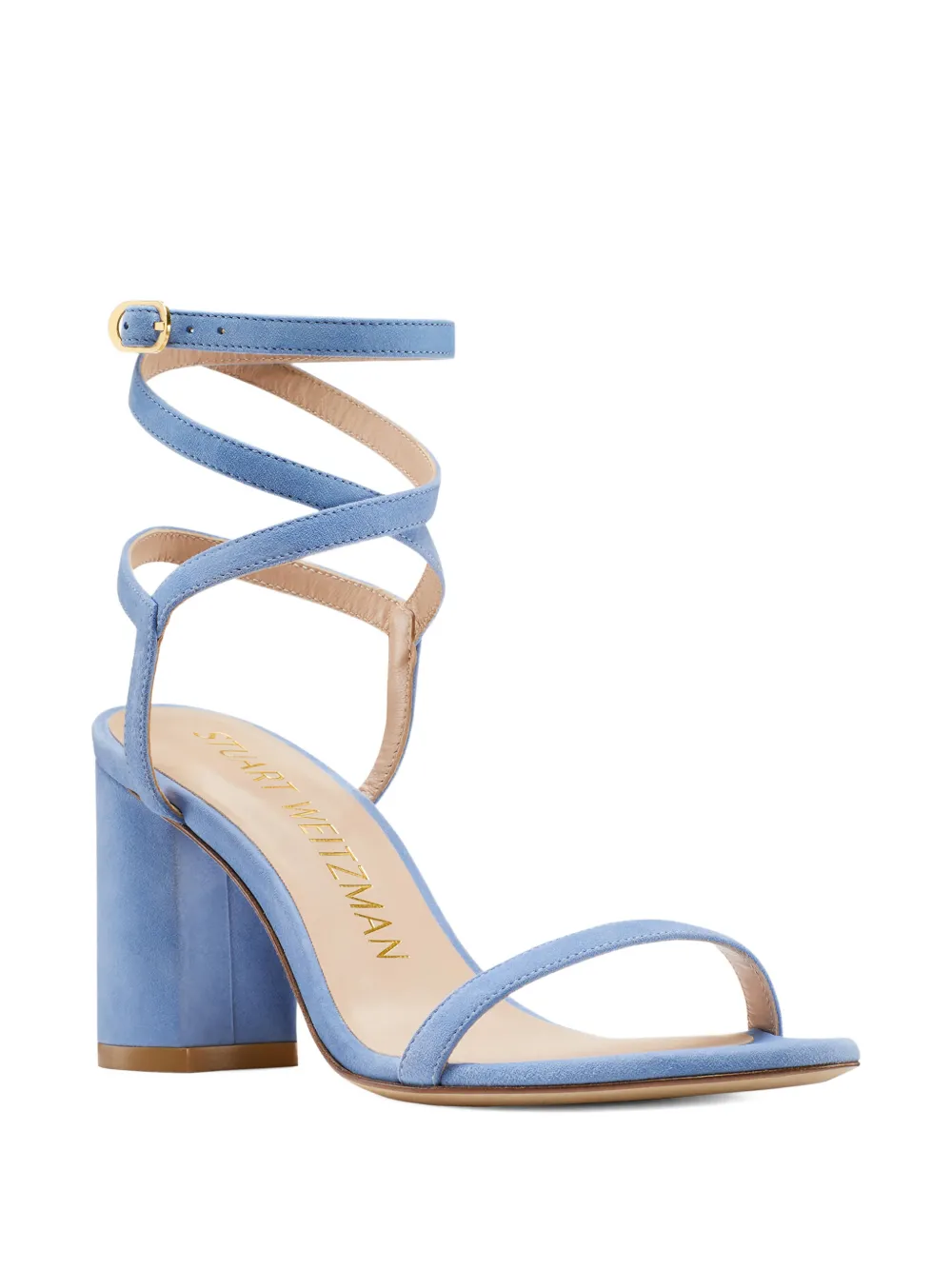 Stuart Weitzman  Merinda Block crossover ankle strap sandals | Heeled Sandals | Image 2
