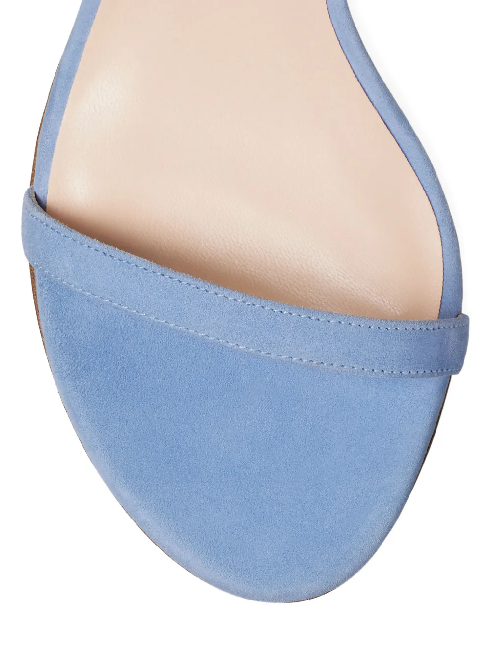 Stuart Weitzman Merinda Block Crossover Ankle Strap Sandals In Blue