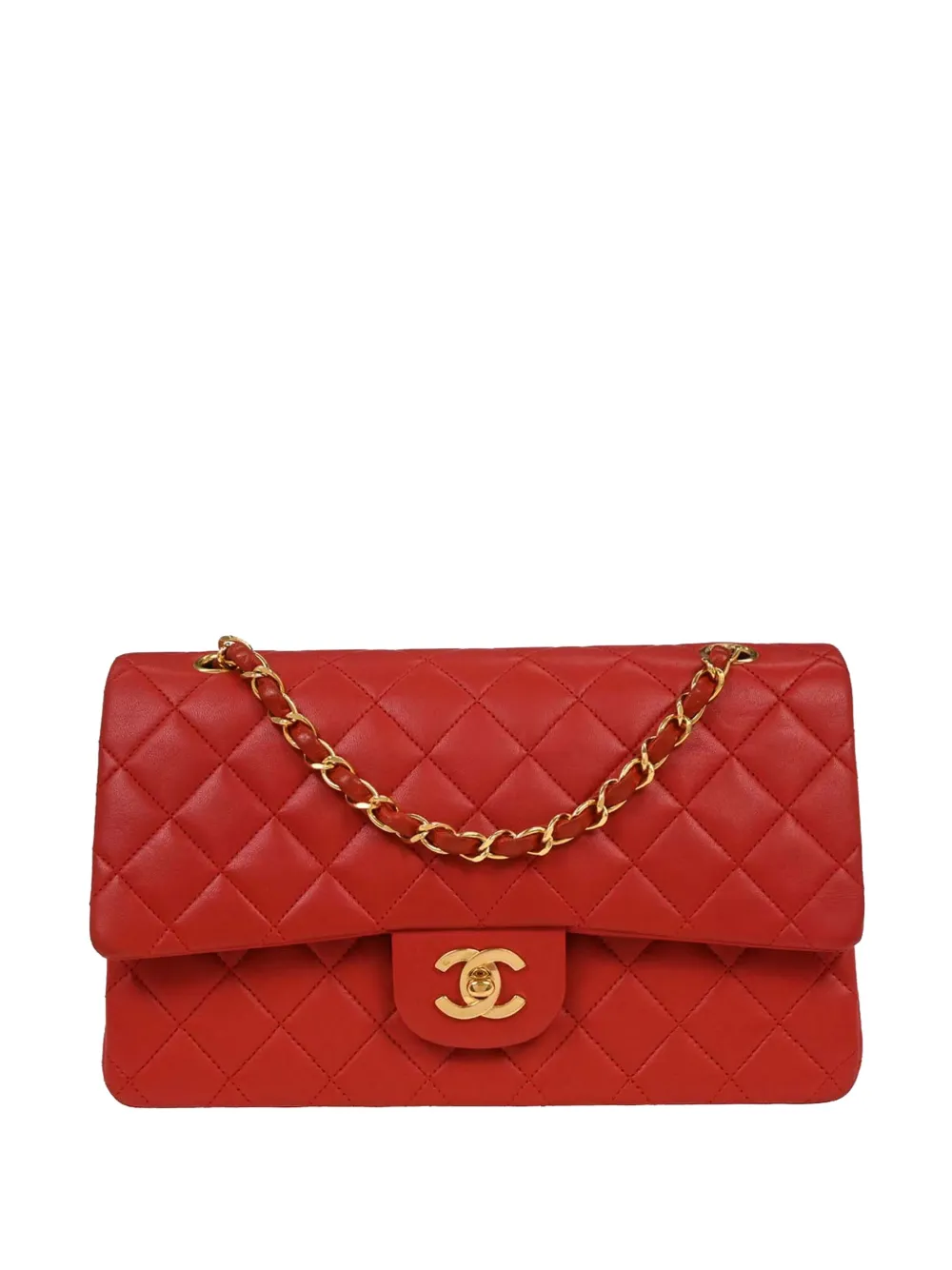 CHANEL Pre-Owned Borsa a spalla Double Flap 1991-1994 - Rosso