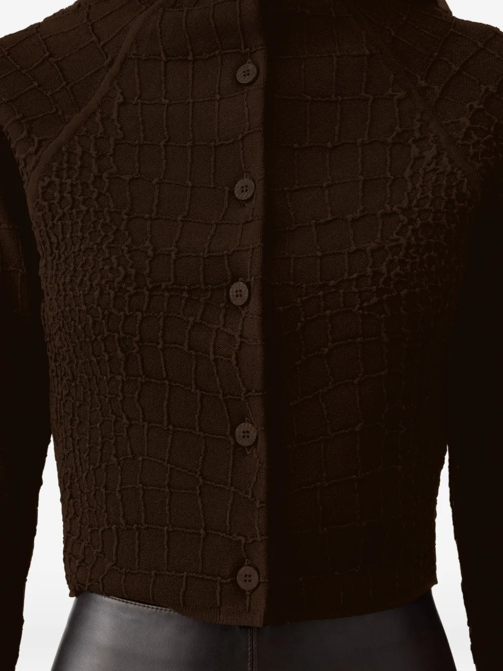 Jacquemus Vest met knopen en textuur Bruin