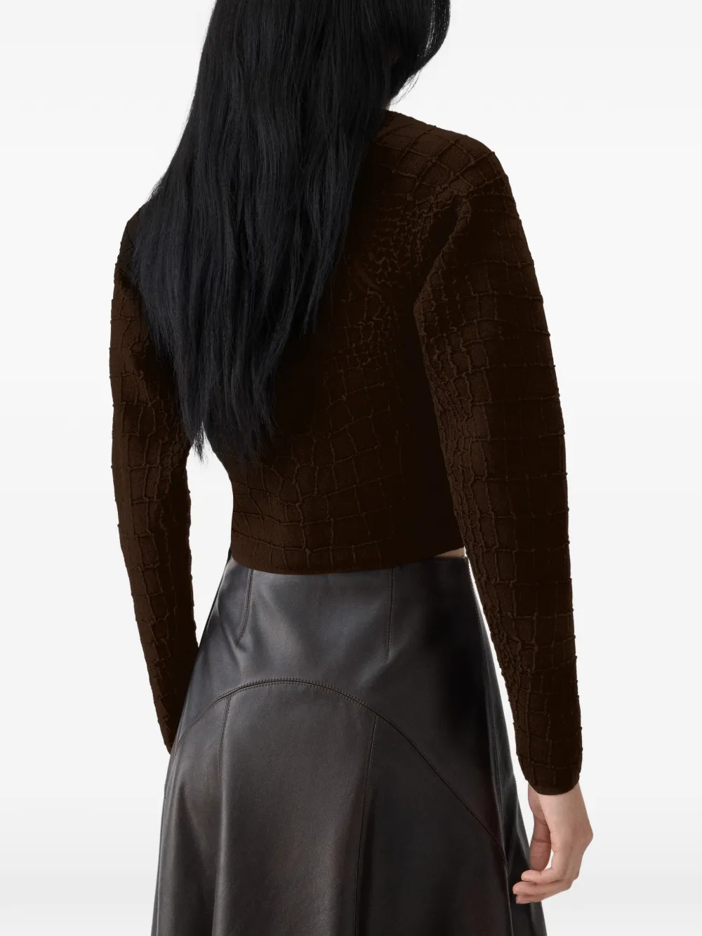 Jacquemus Vest met knopen en textuur Bruin