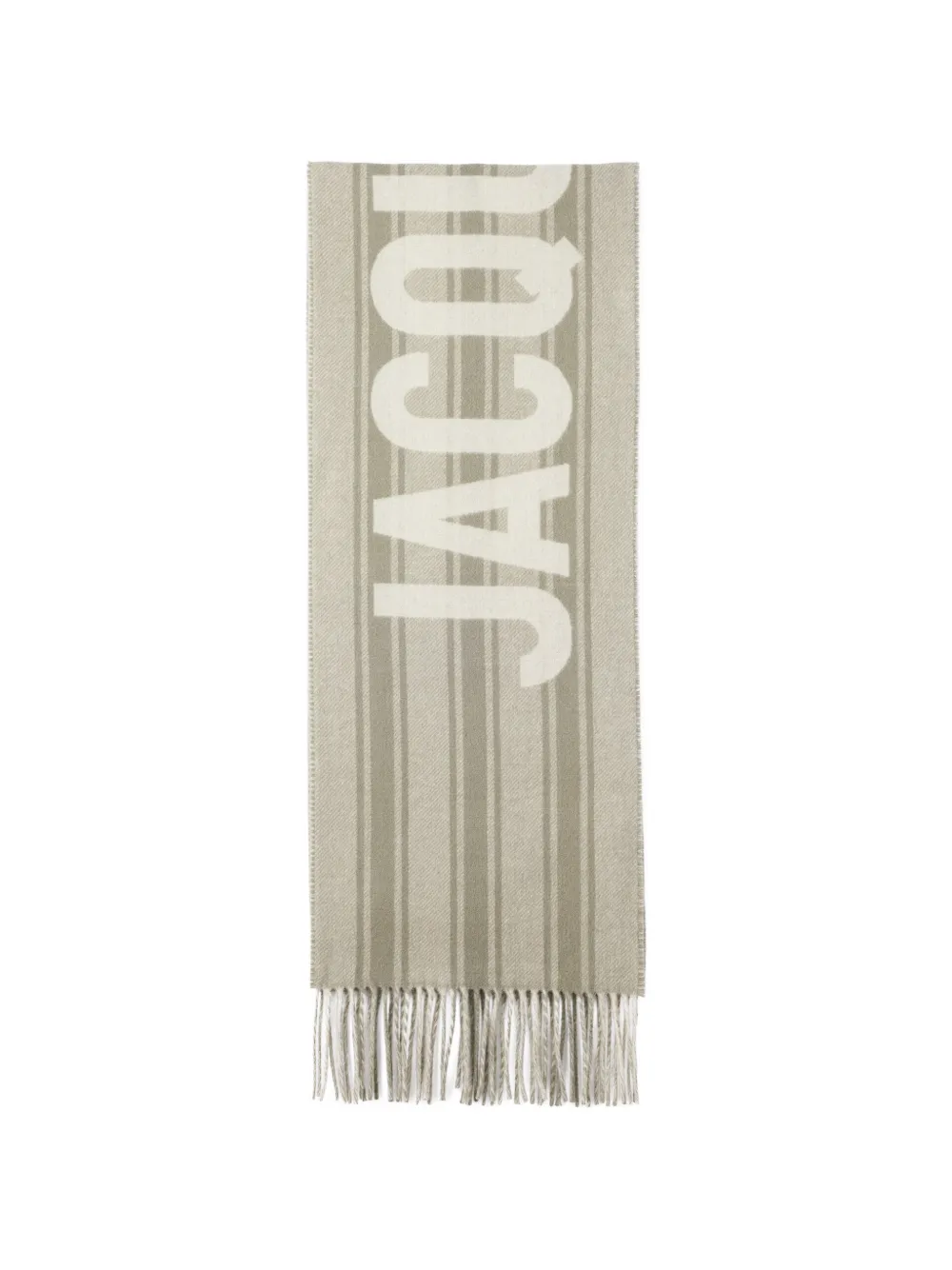 Jacquemus striped logo scarf - Toni neutri