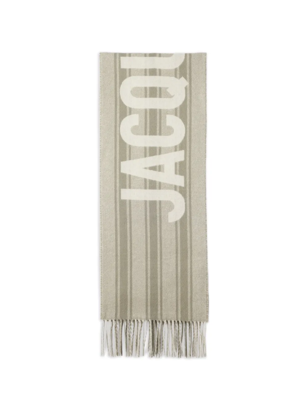 Jacquemus striped logo scarf - Toni neutri