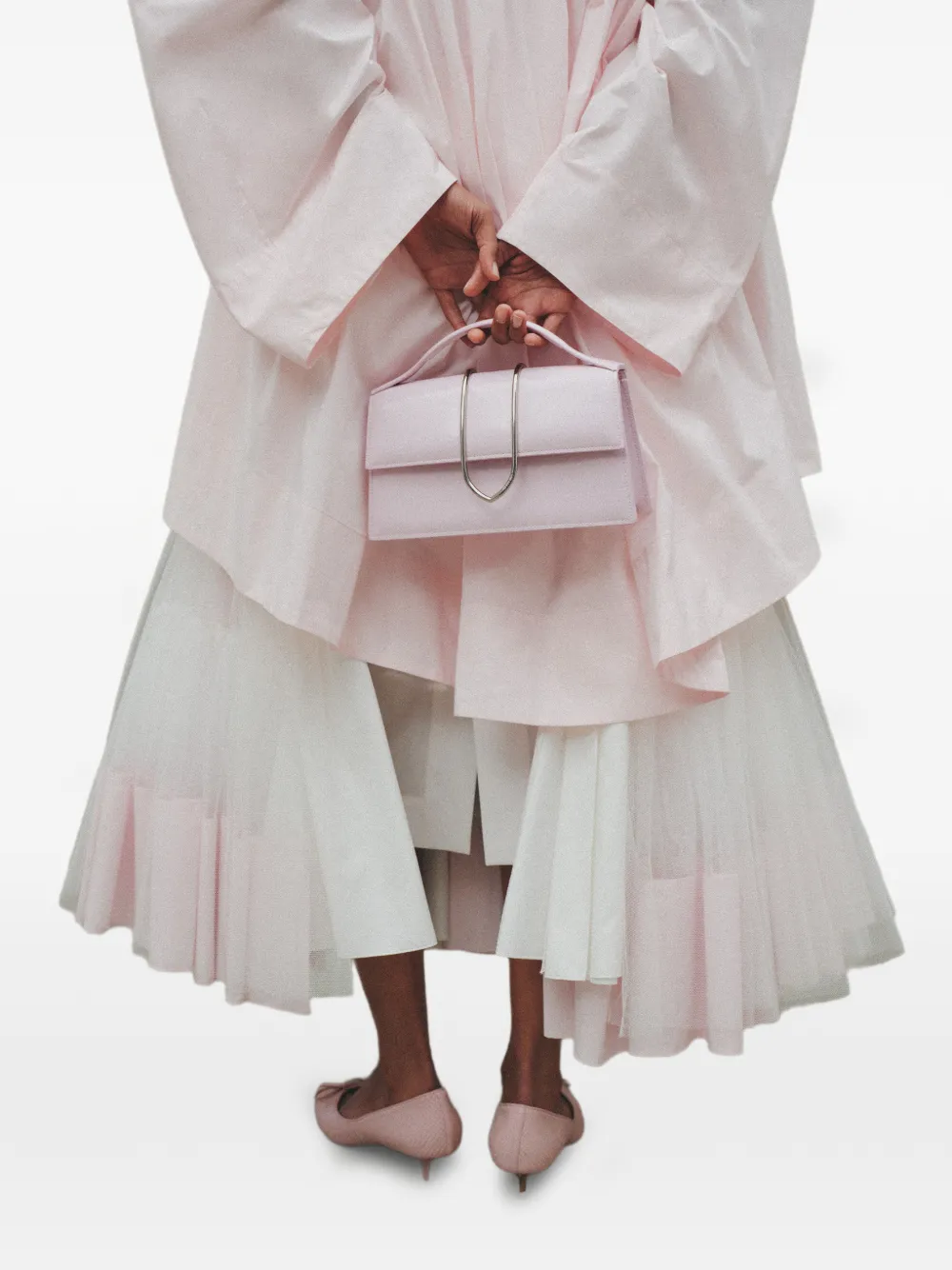 Jacquemus The Large Bambino crossbodytas met handgreep Roze