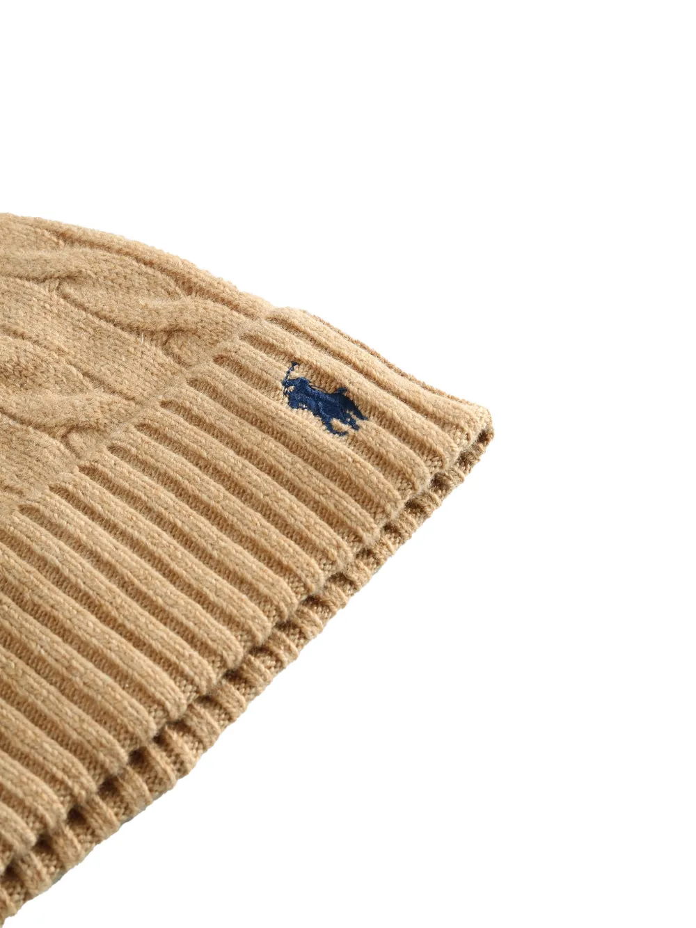 Polo Ralph Lauren Cable-knit Beanie Hat In Brown
