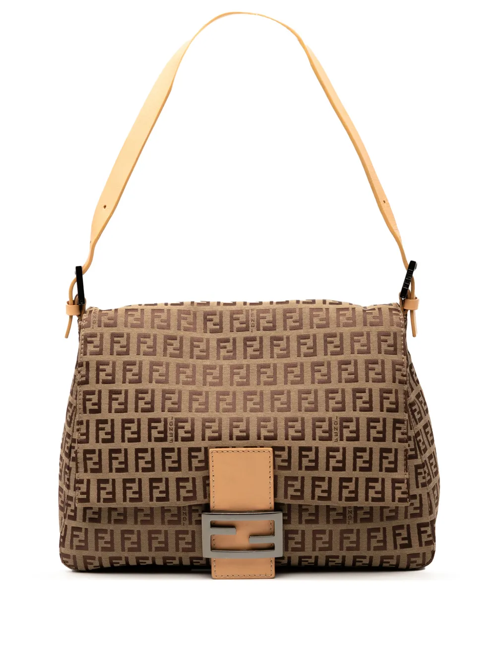 Fendi Pre-Owned Borsa a spalla Mamma Forever in tela con motivo Zucchino 2000-2010 - Marrone
