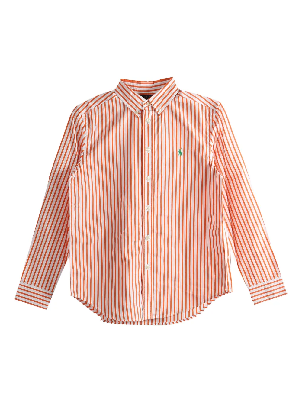 POLO RALPH LAUREN KIDS striped logo shirt - Orange