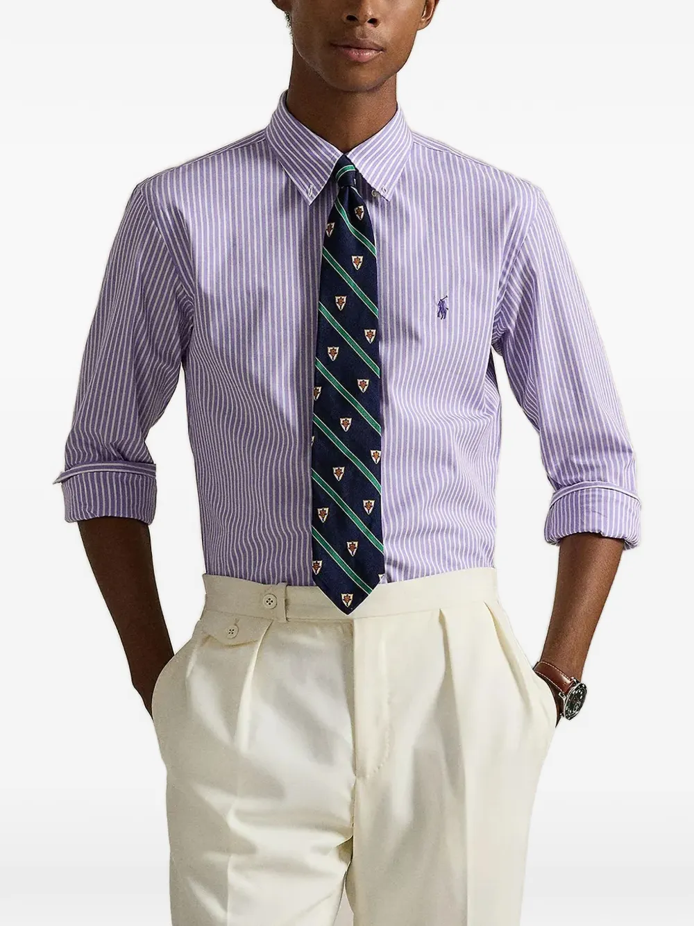 Polo Ralph Lauren striped-pattern button-down shirt - Viola