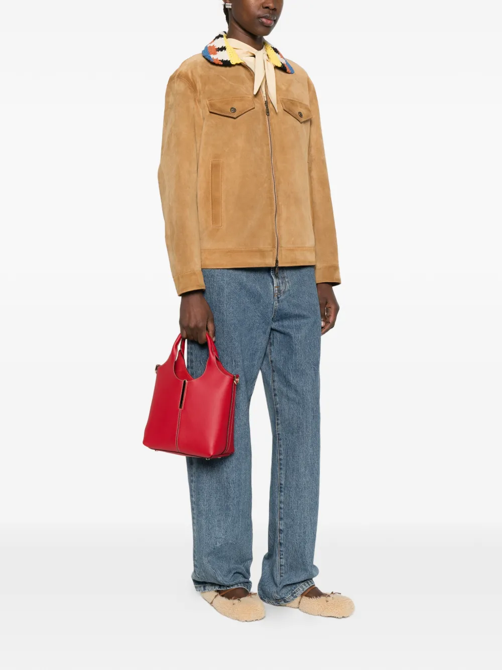 Tod's Mini-shopper met handvat Rood