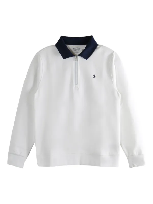 POLO RALPH LAUREN KIDS ハーフジップ ポロシャツ | ホワイト