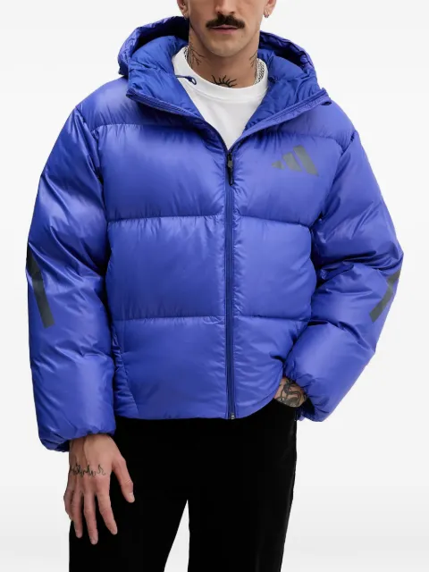 adidas logo-print hooded jacket