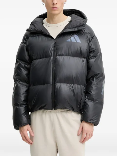 adidas logo-print hooded jacket