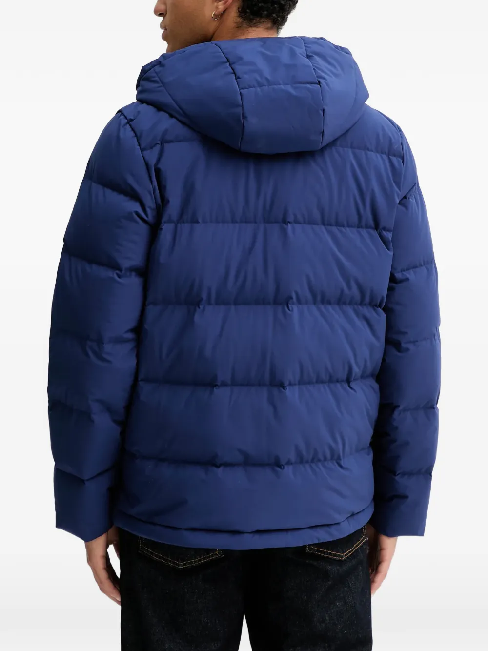 hooded logo-print jacket