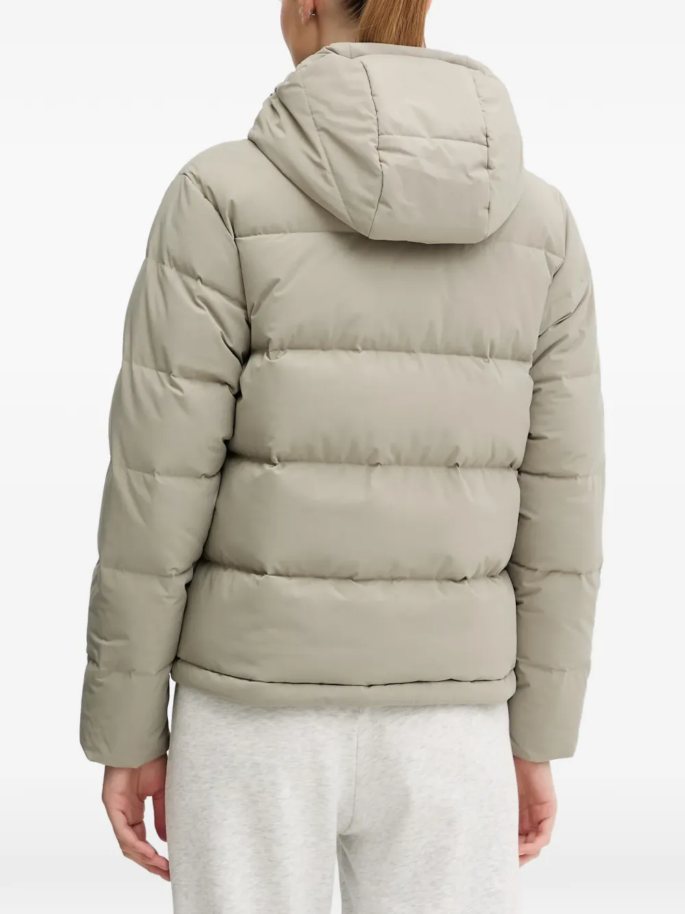  Adidas Hooded Logo-print Jacket - Neutrals 