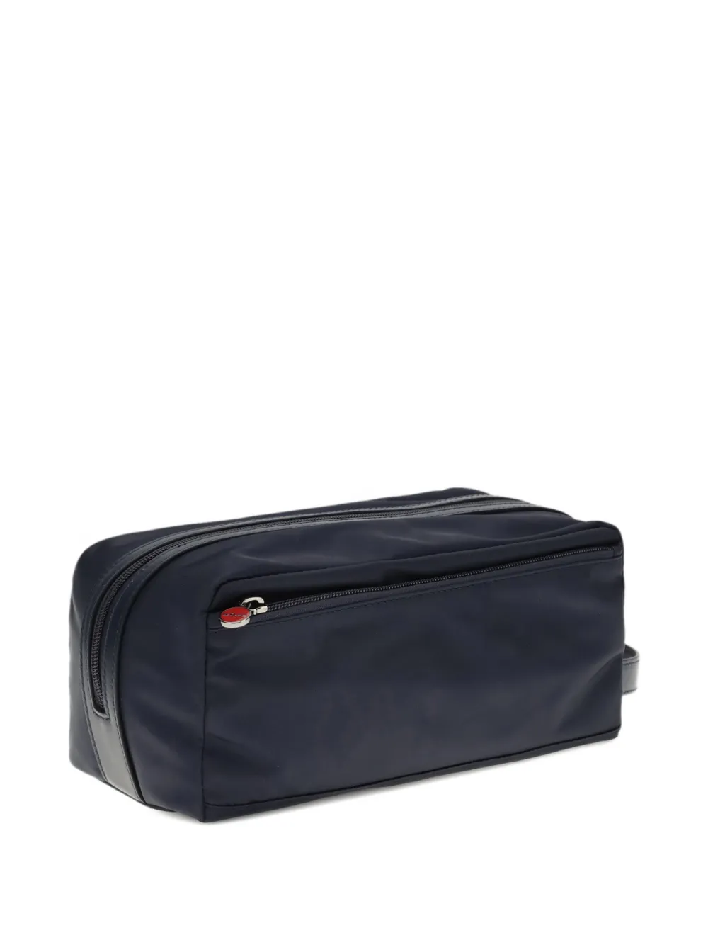 Kiton logo-lettering wash bag - Blauw