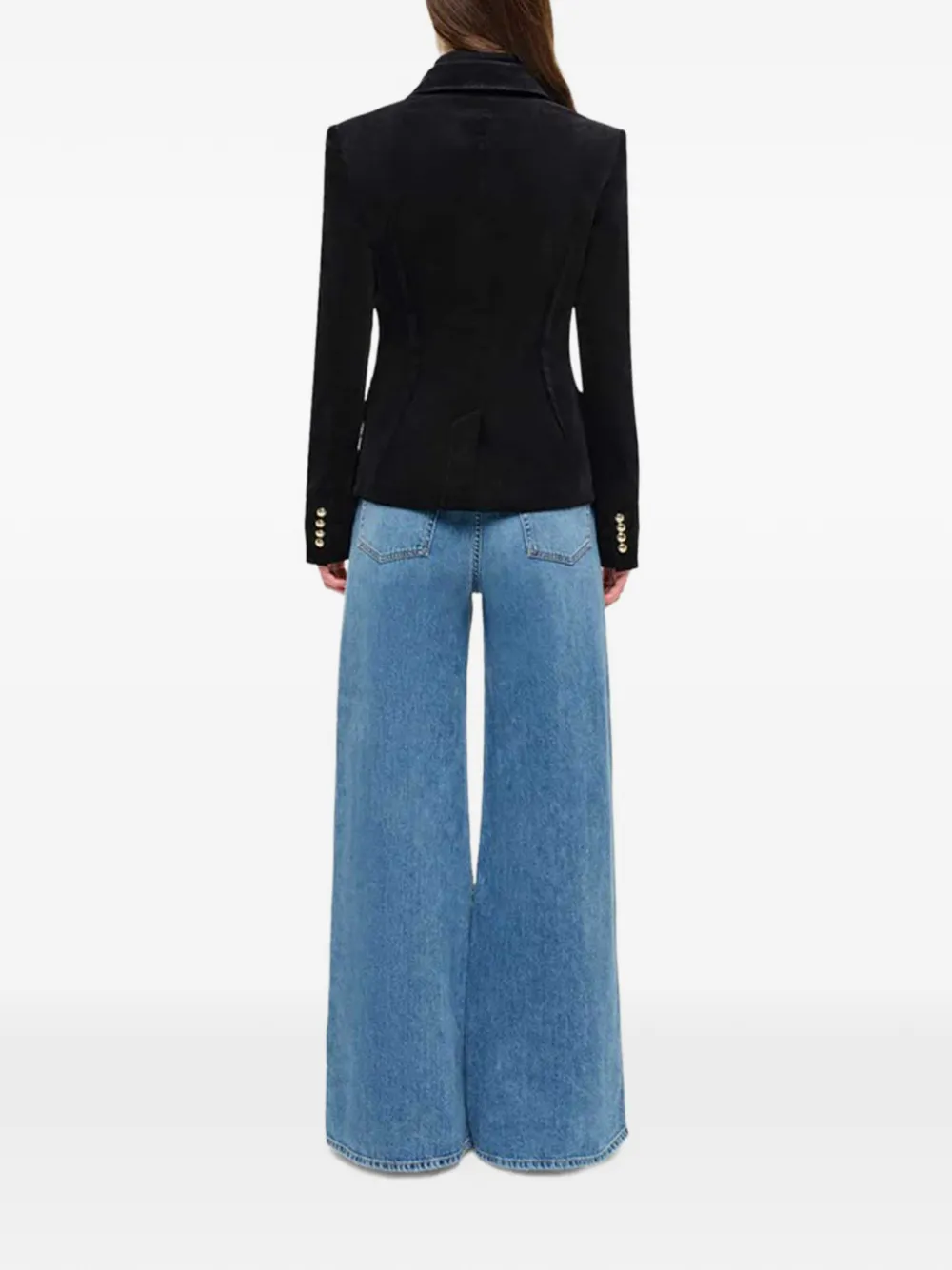  Simkhai Velvet Button Blazer - Black 
