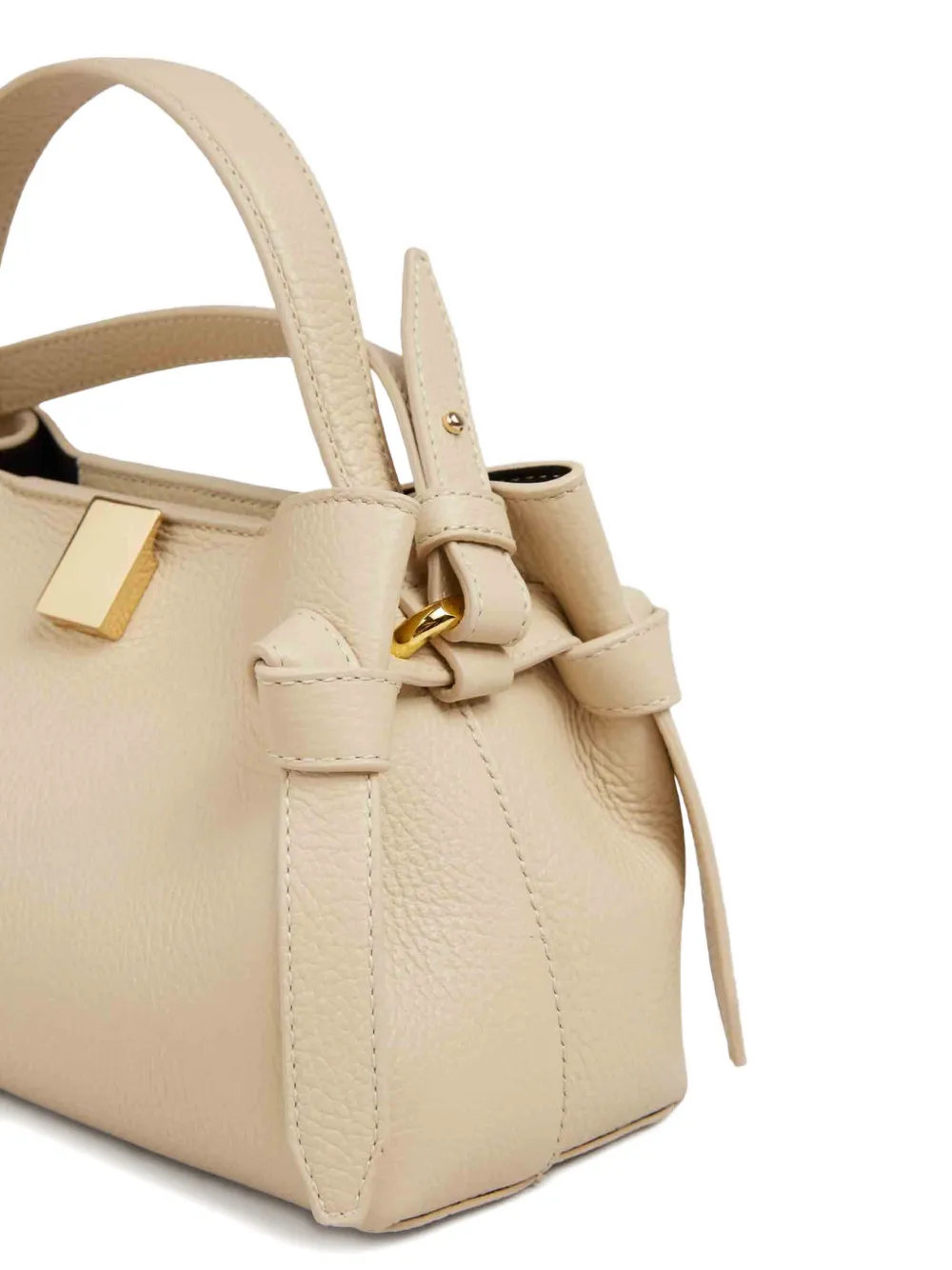 Yuzefi Bewerkte kleine shopper Beige