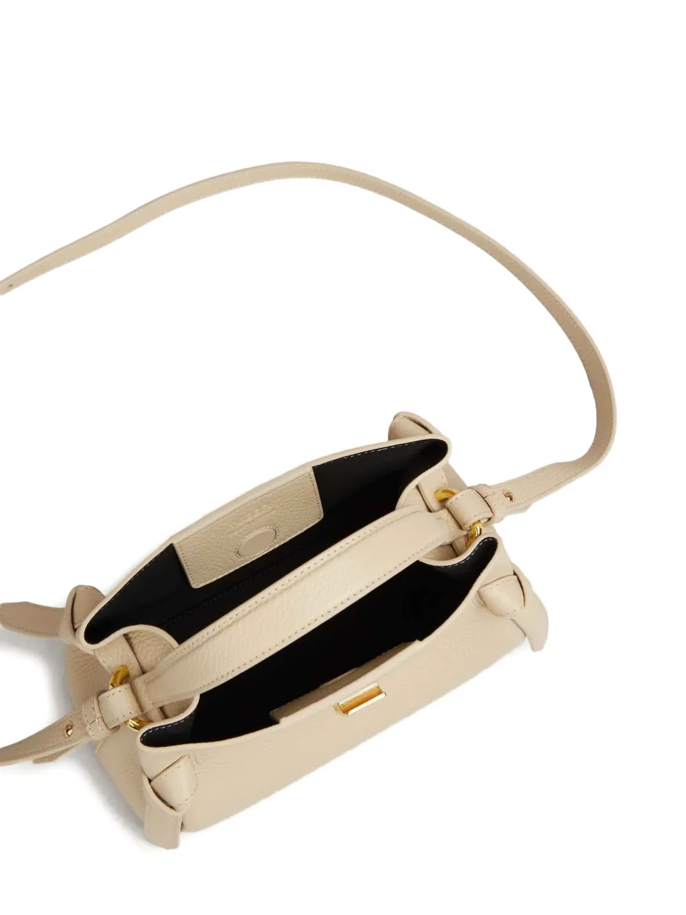 Yuzefi Bewerkte kleine shopper Beige