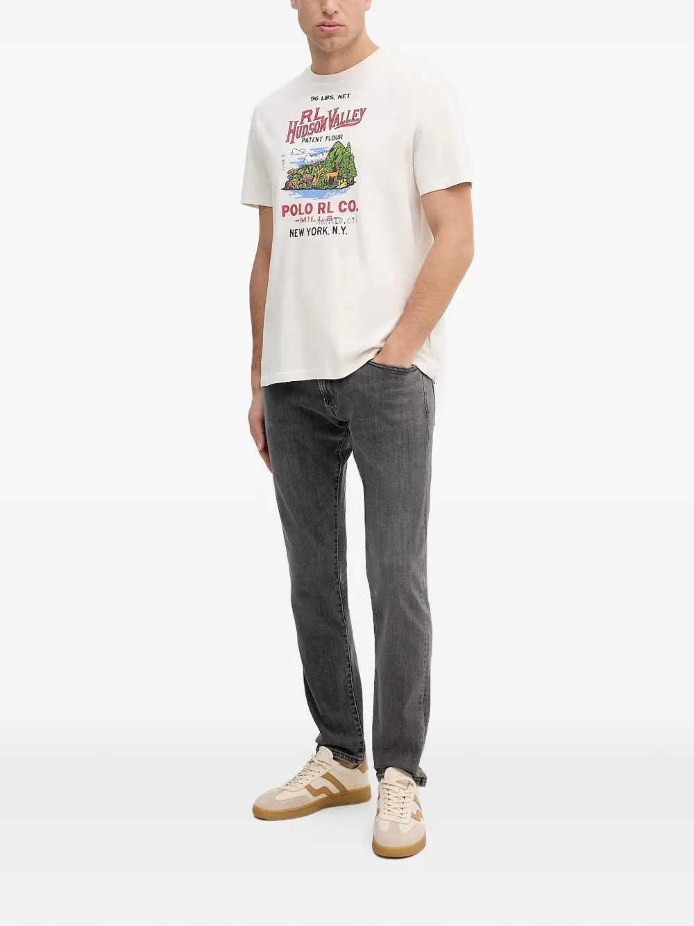  Polo Ralph Lauren Vaqueros Con Trabillas - Gris 