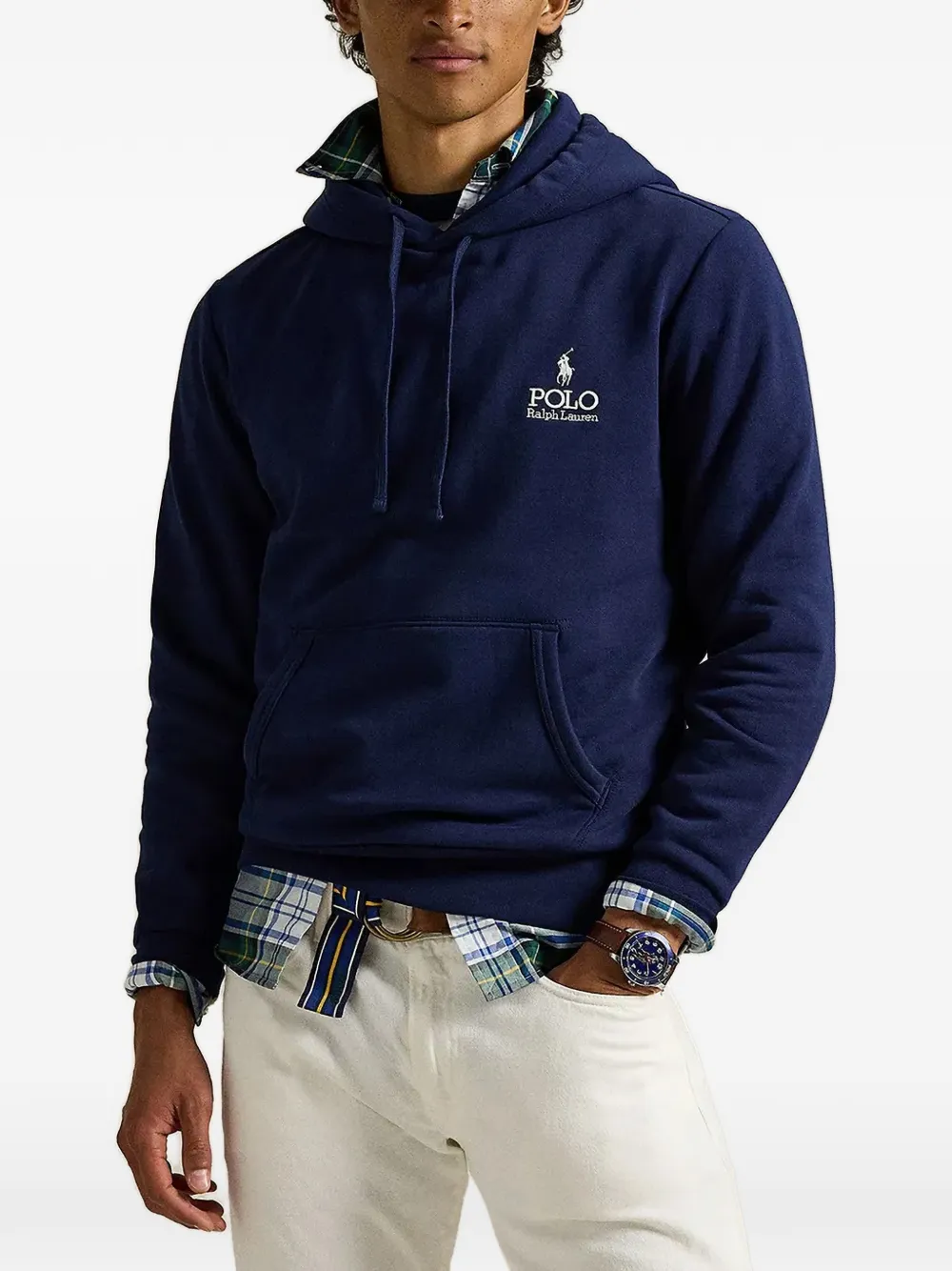 Polo Ralph Lauren logo-detail hoodie - Blu