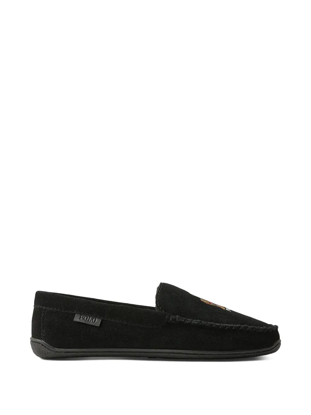 Polo Ralph Lauren Brenan Polo Bear embroidered moccasin loafers - Nero