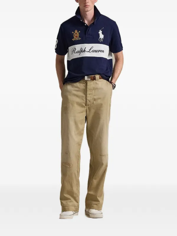 Polo Ralph Lauren logo-embroidered Polo Shirt | Blue | FARFETCH RO