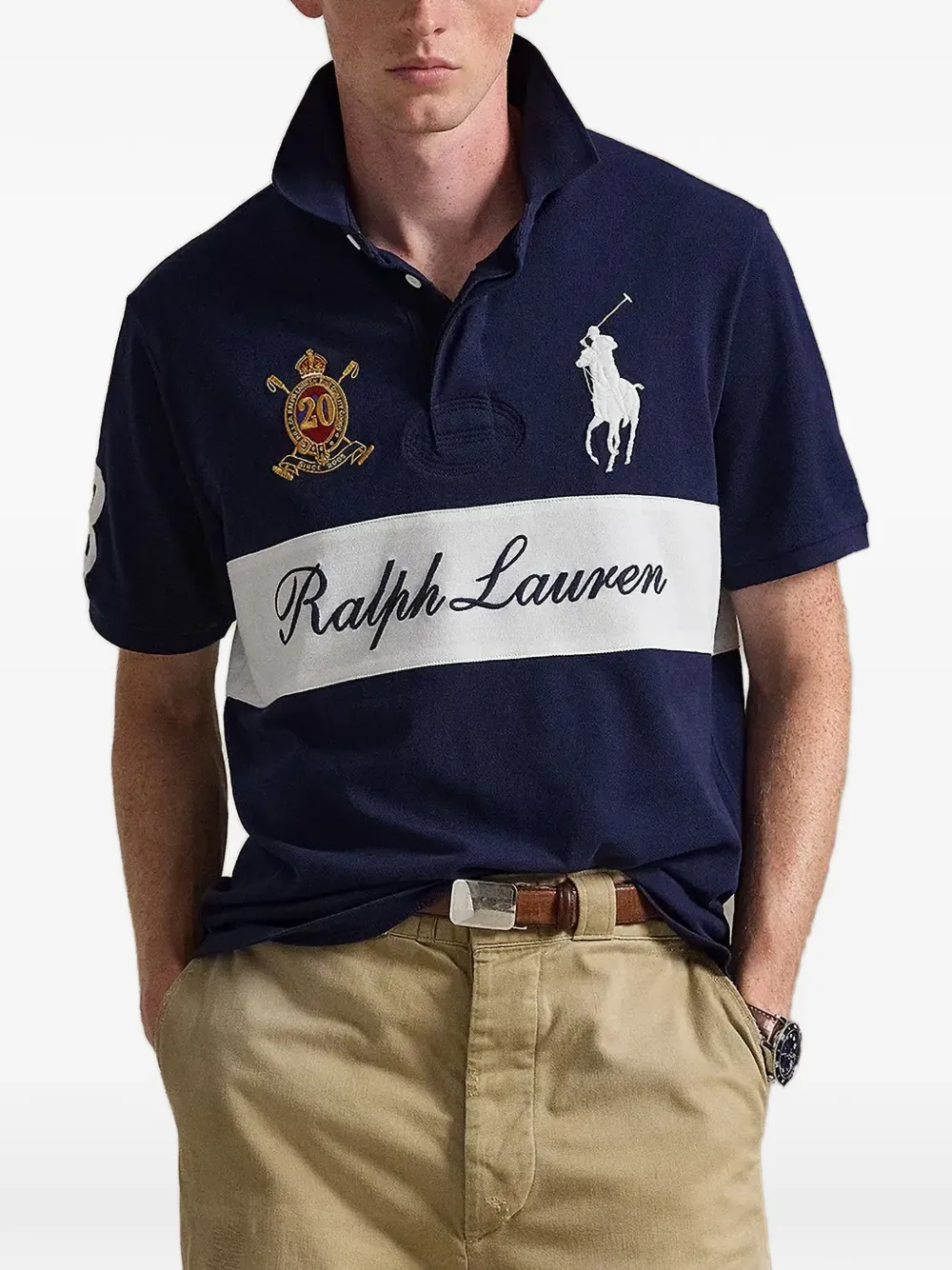 Polo Ralph Lauren logo-embroidered polo shirt - Blu