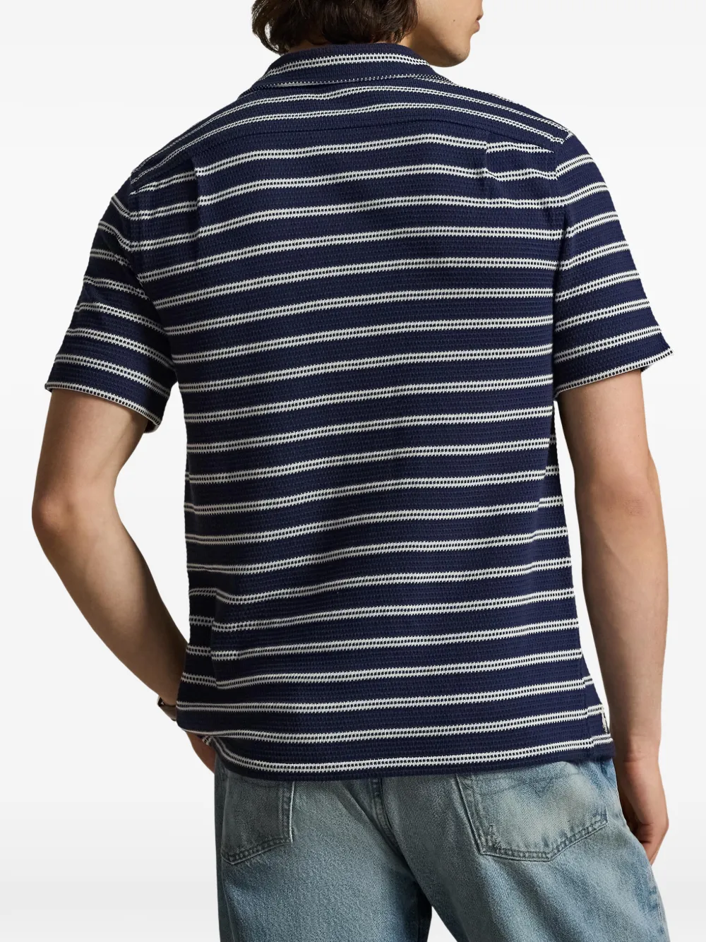Polo Ralph Lauren Gestreepte overhemd met korte mouwen Blauw