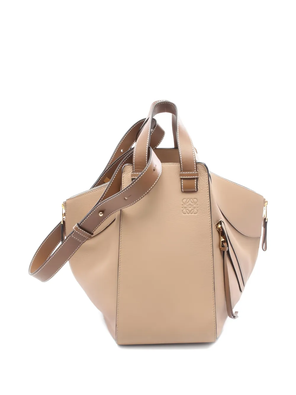 Loewe Pre-Owned 2000s medium Hammock leather shoulder bag - Beige