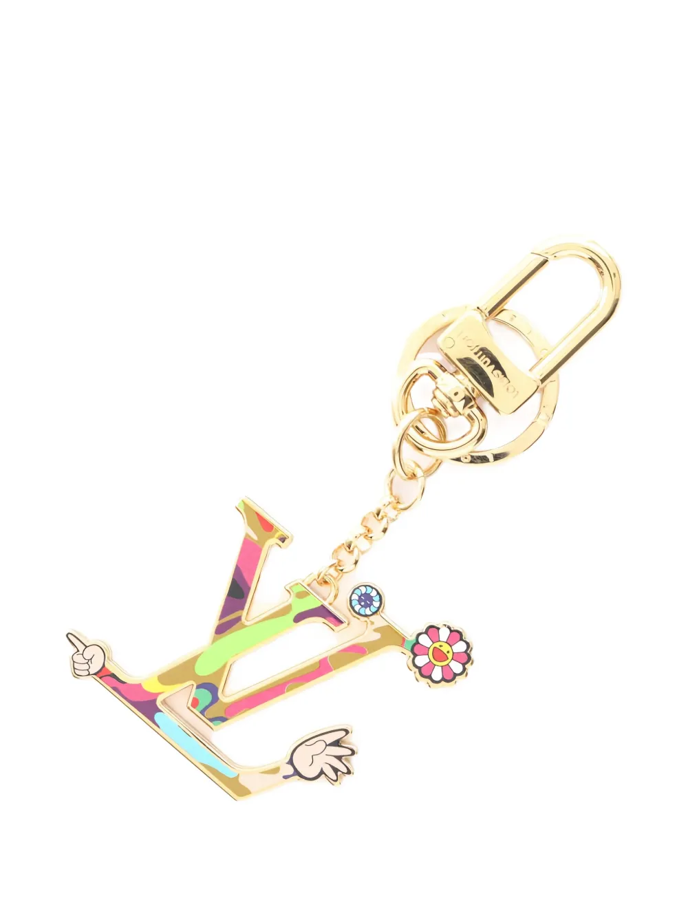 Louis Vuitton Pre-Owned x Takashi Murakami 2025 Iconic Superflat keyring - Oro
