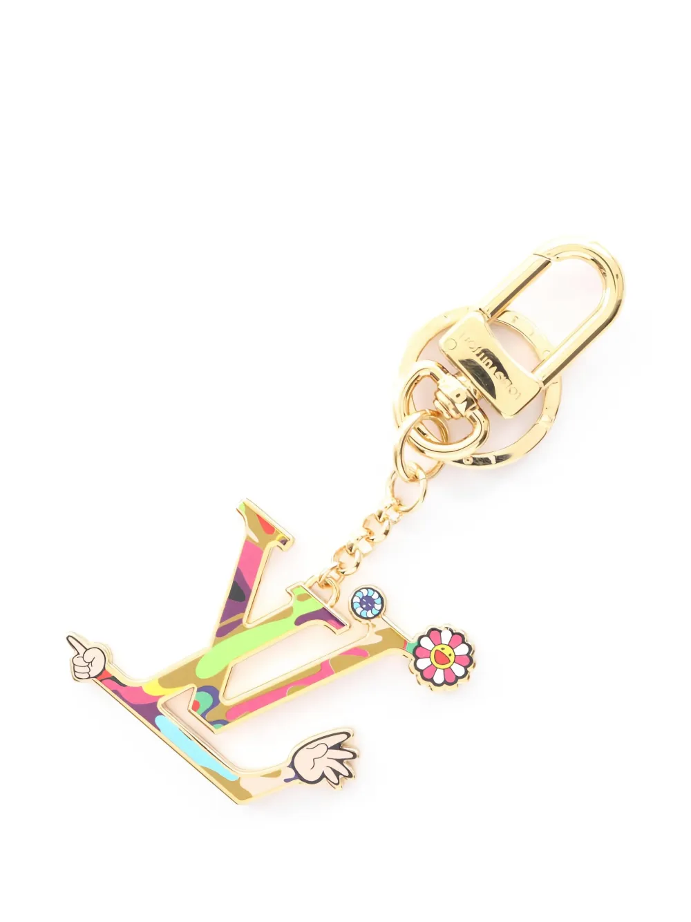 Louis Vuitton Pre-Owned x Takashi Murakami 2025 Iconic Superflat keyring - Oro