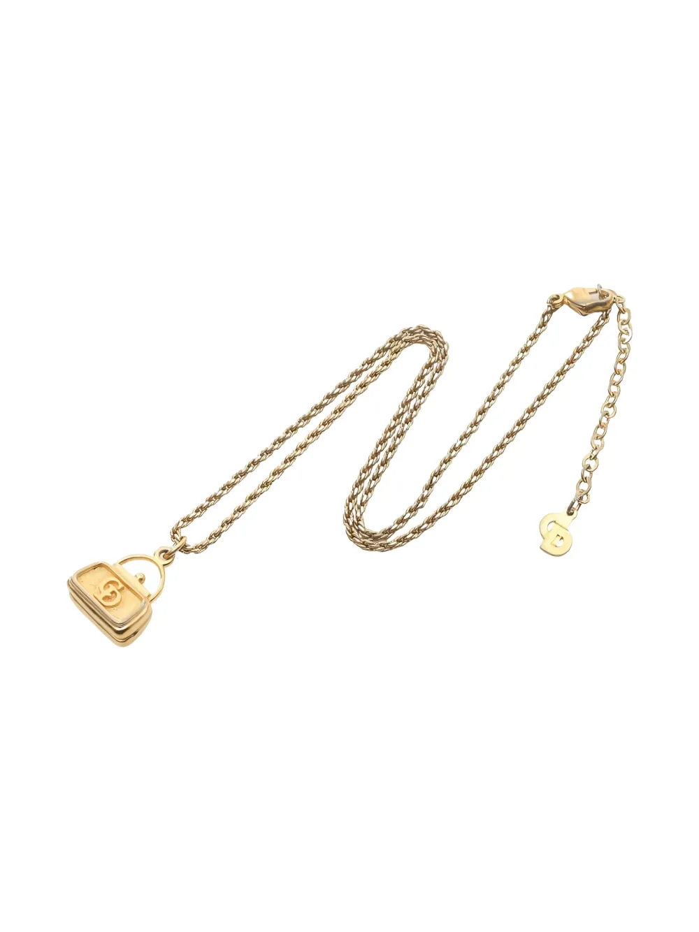 Christian Dior Pre-Owned 2000s logo bag necklace - Oro