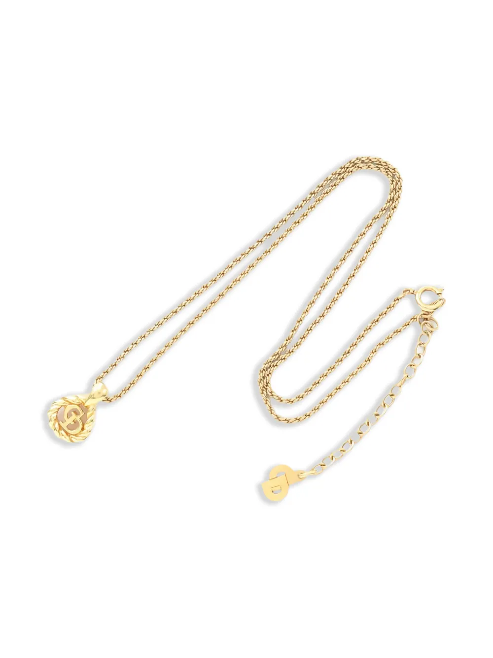 Christian Dior Pre-Owned 2010s logo-pendant necklace - Oro