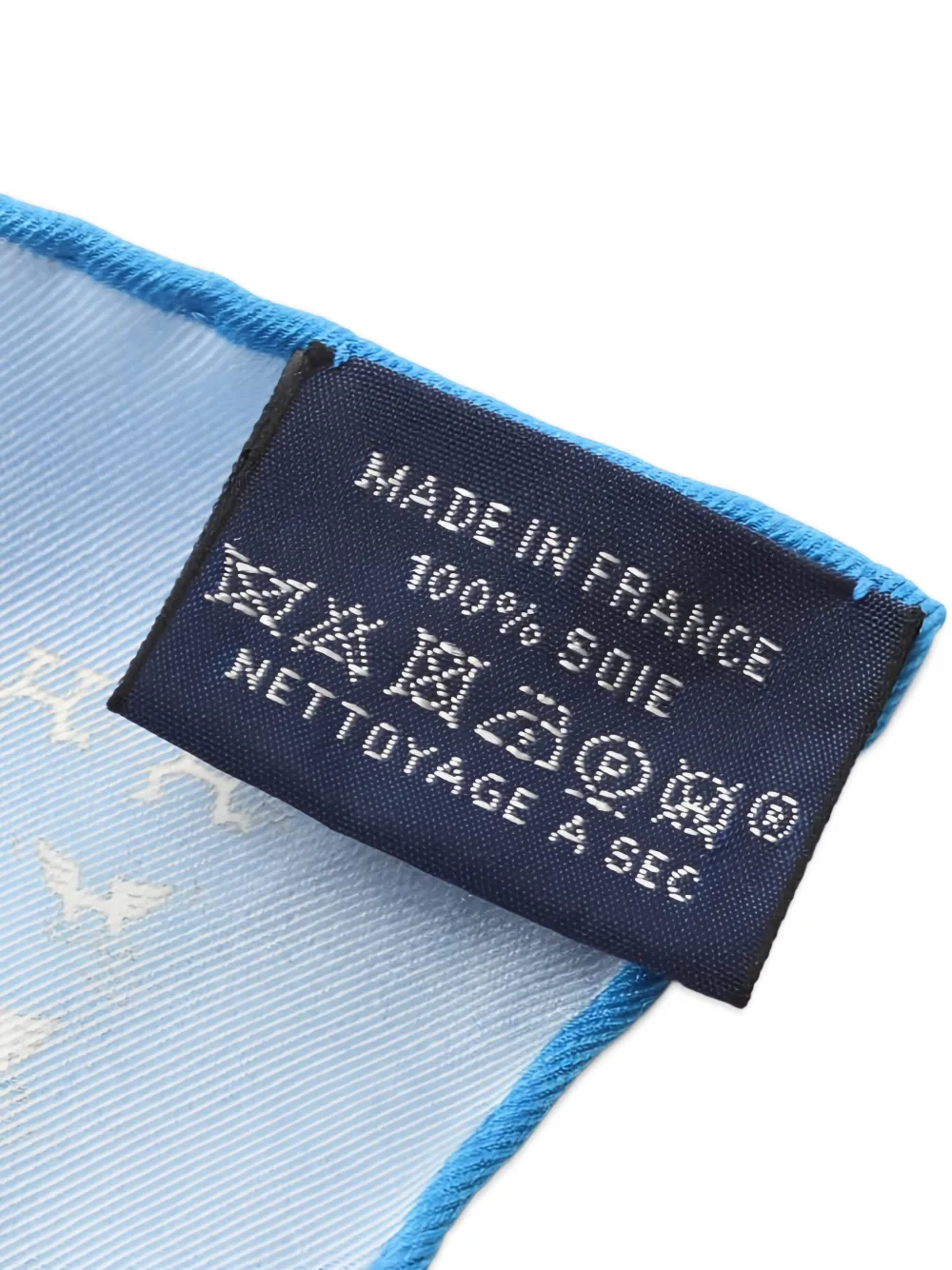 Pre-owned Hermes 2010s Carré 45 H En Mouvement Scarf In Blue