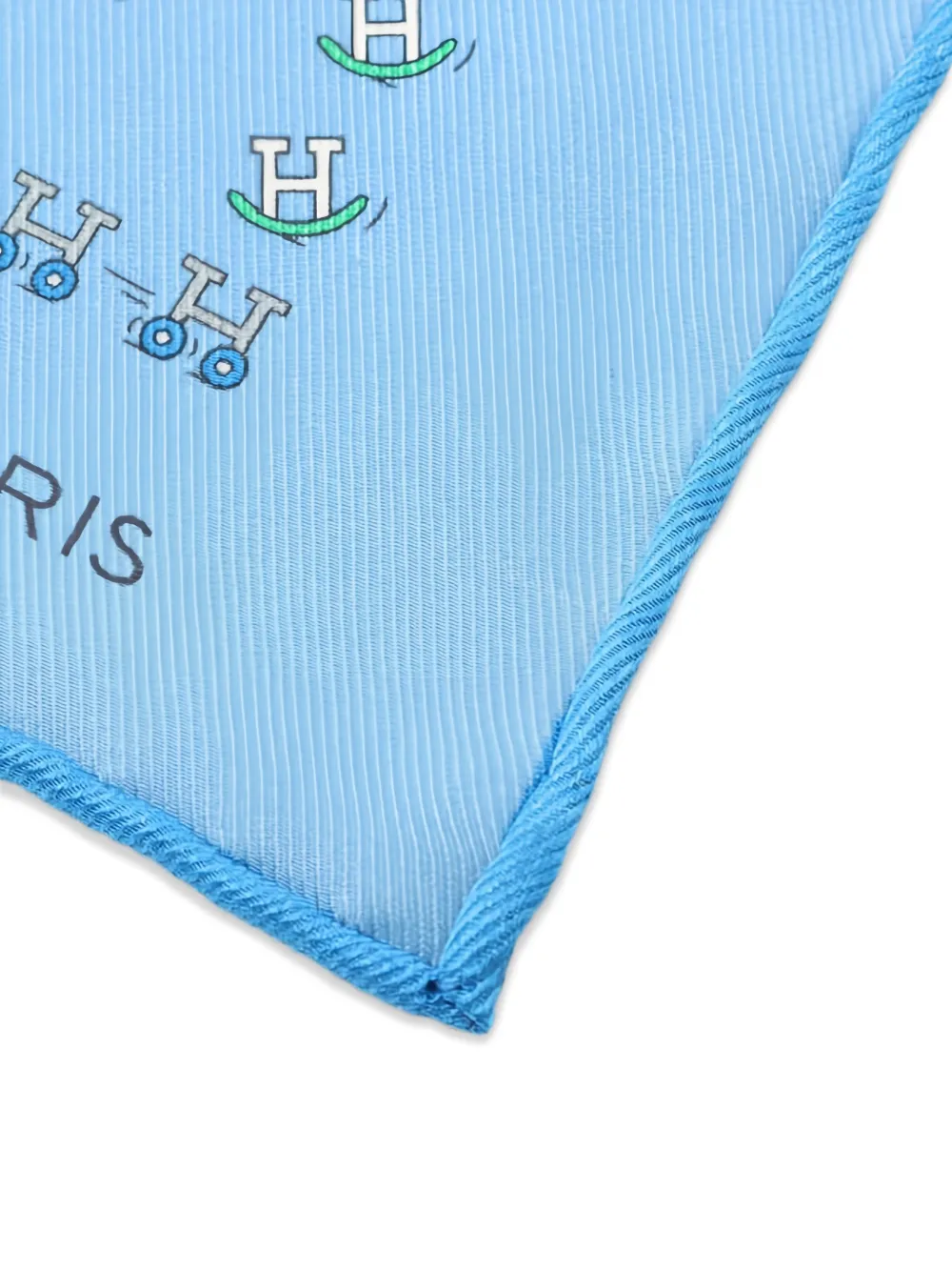 Pre-owned Hermes 2010s Carré 45 H En Mouvement Scarf In Blue