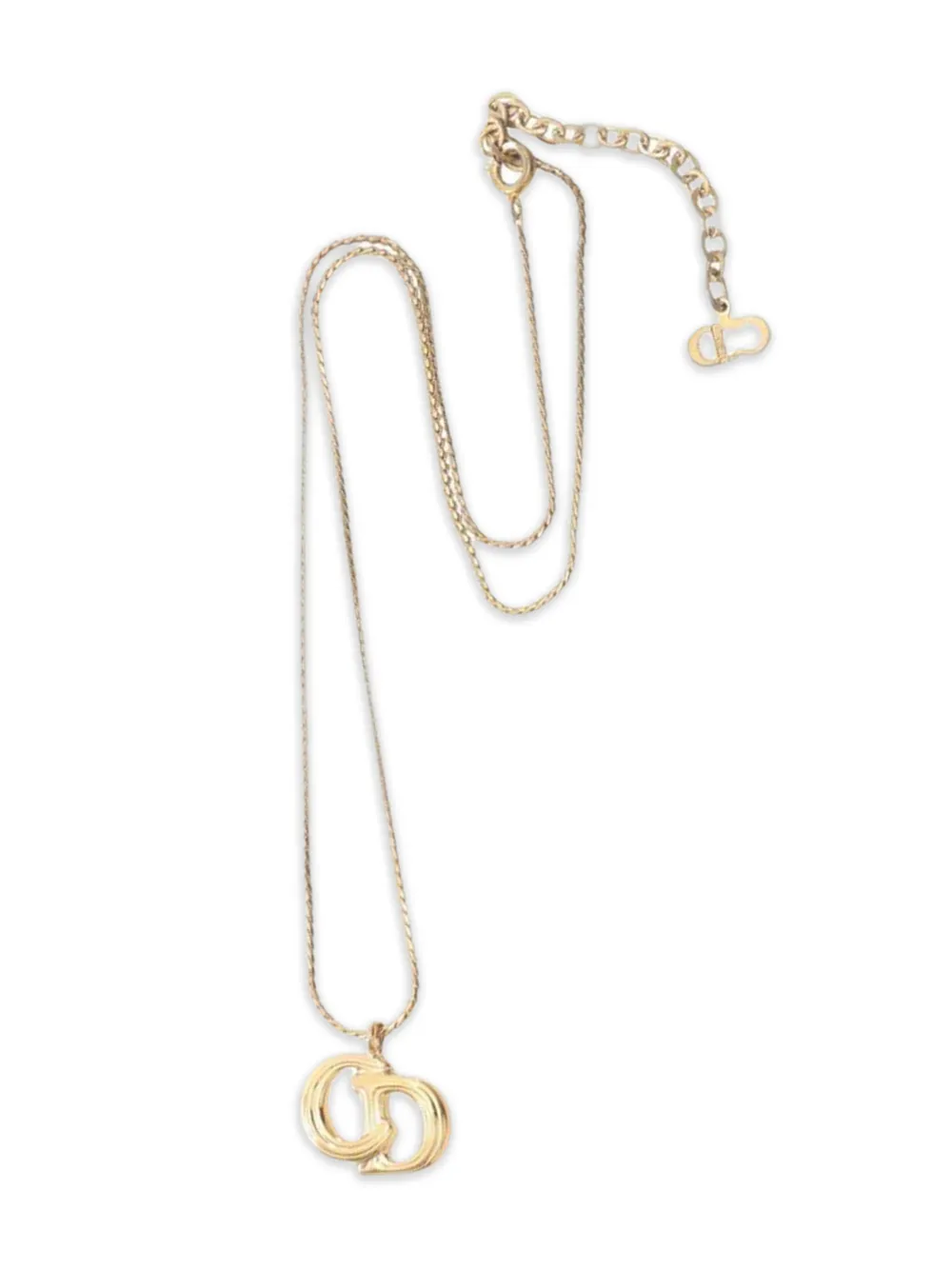 Christian Dior Pre-Owned 2000s CD logo necklace - Oro