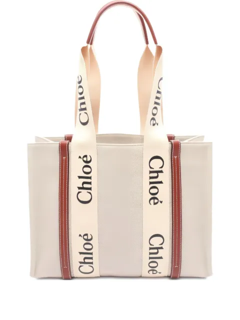 Chloé Pre-Owned 2010 medium Woody canvas tote bag