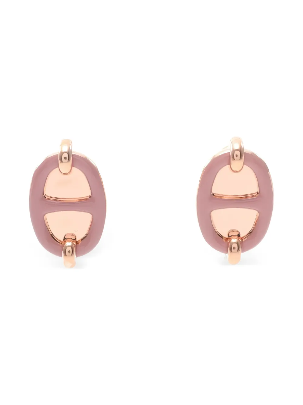 Hermès Pre-Owned 2010s mini Maillon rose earrings - Rosa
