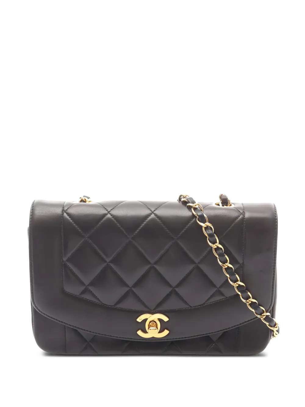 CHANEL Pre-Owned 1991-1994 Diana matelasse quilted chain shoulder bag - Nero
