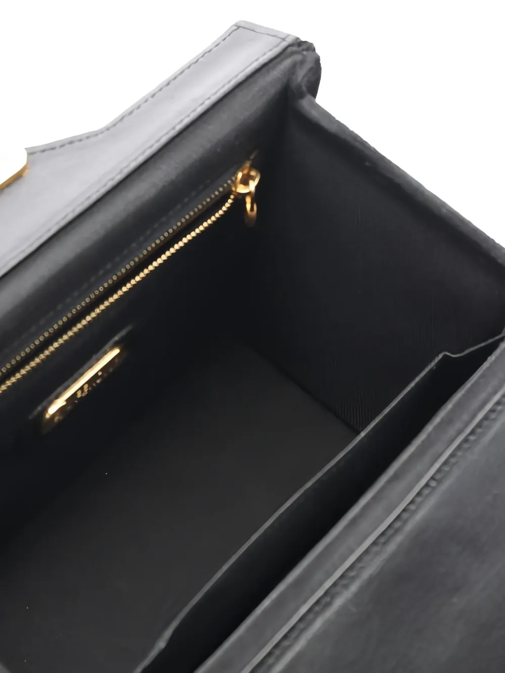 Fendi Pre-Owned 2000s velour-texture leather-handle clutch bag - Zwart