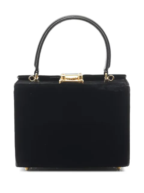 Fendi Pre-Owned 2000s velour-texture leather-handle clutch bag