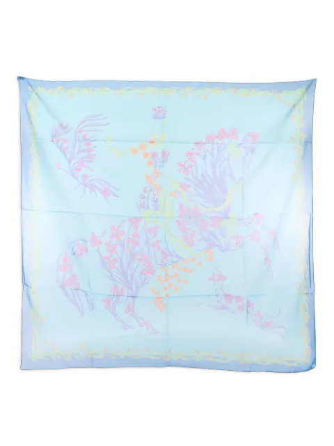 Hermès Pre-Owned 2010s Cheval Fleuri scarf